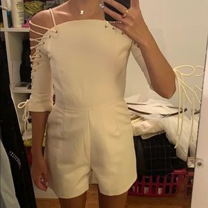 Lavish Alice Lace up Romper
